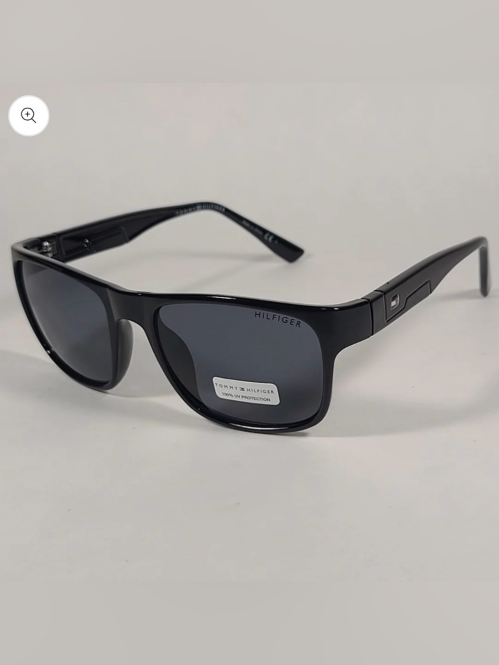 Authentic Tommy Hilfiger "Wilson" Rectangular Sunglasses Shiny Black MP OM563